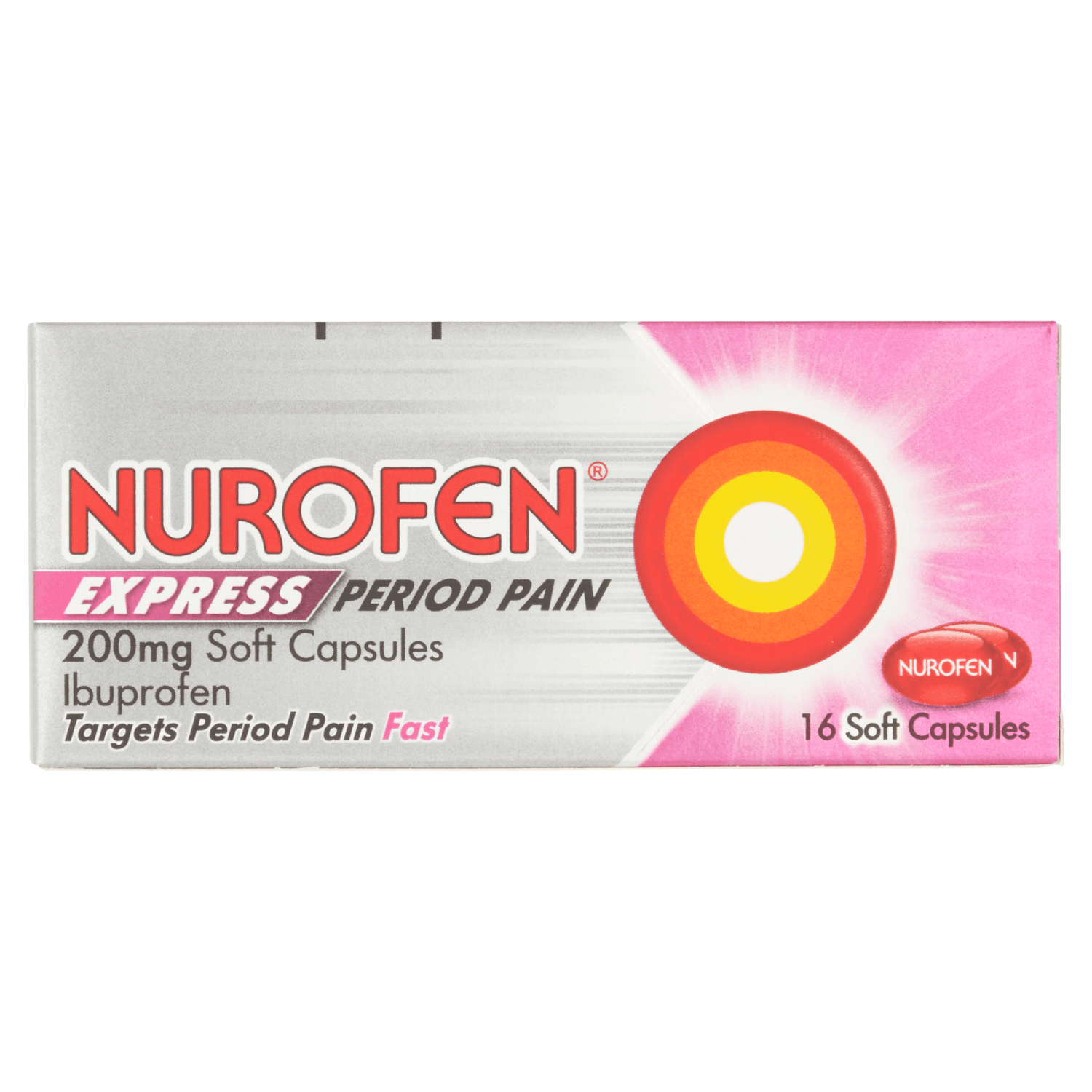 Nurofen Express Period Pain 200mg Soft Capsules (16) 