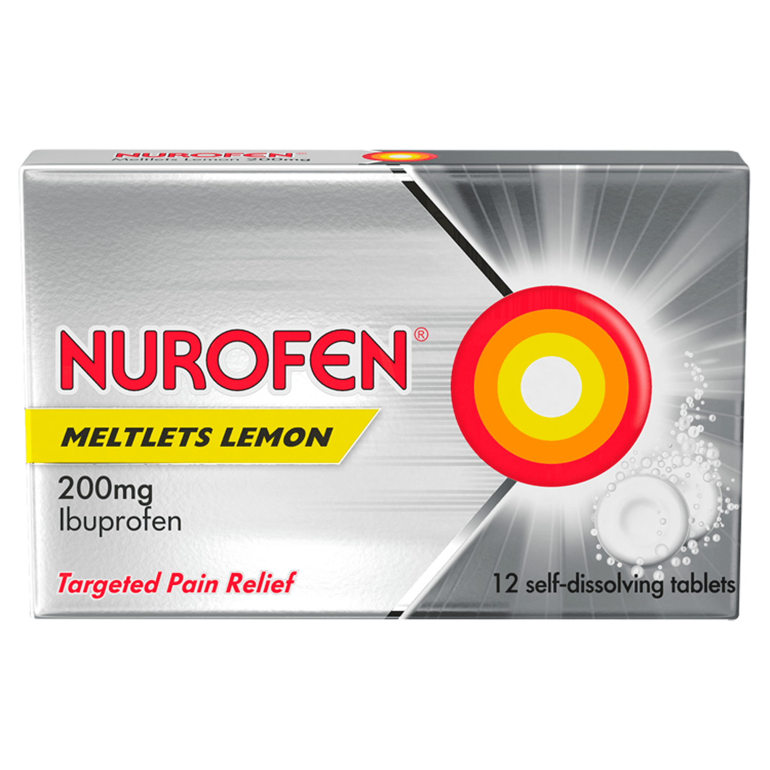 Nurofen Meltlets Lemon 200mg (12 self-dissolving tablets)