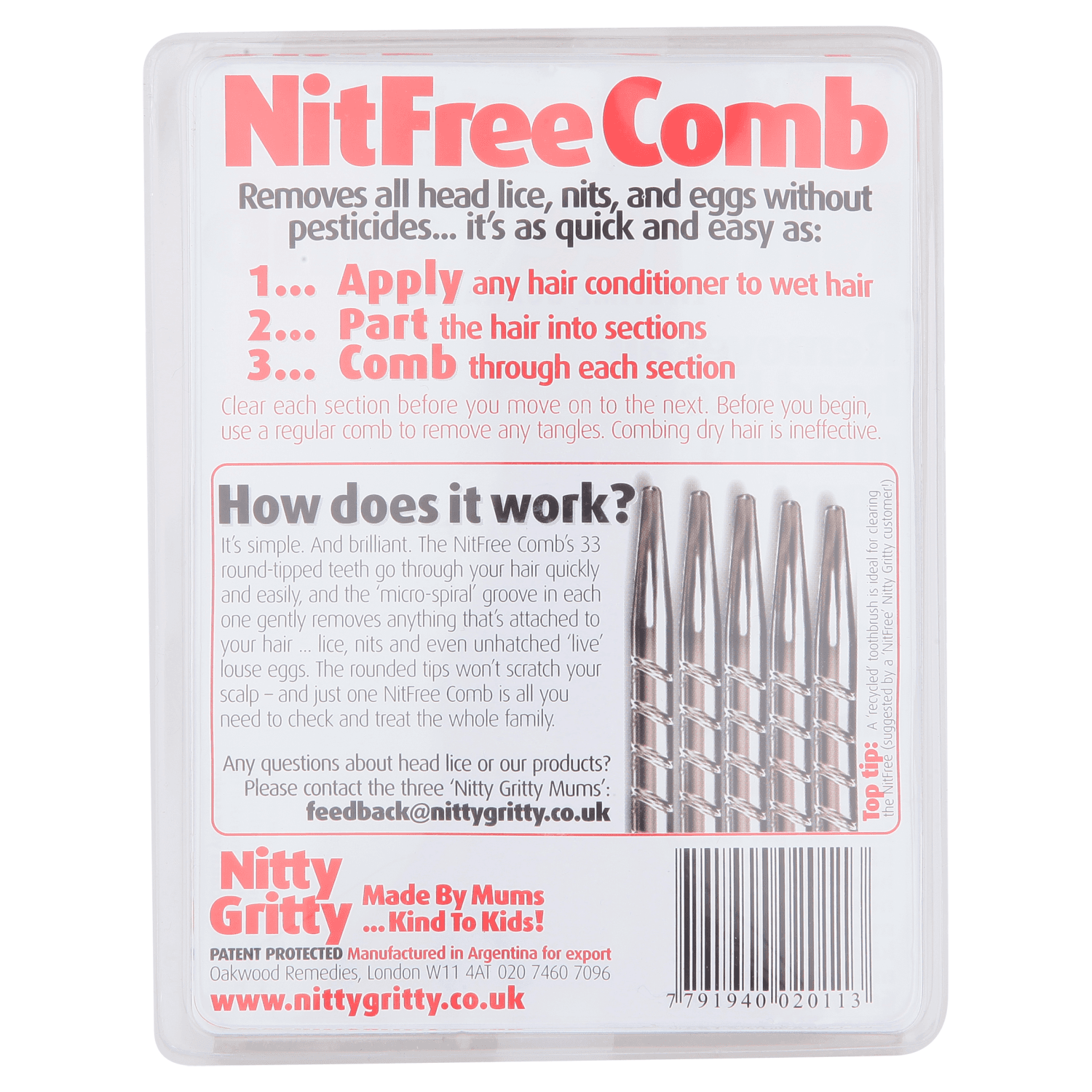 Nitty Gritty NitFree Comb