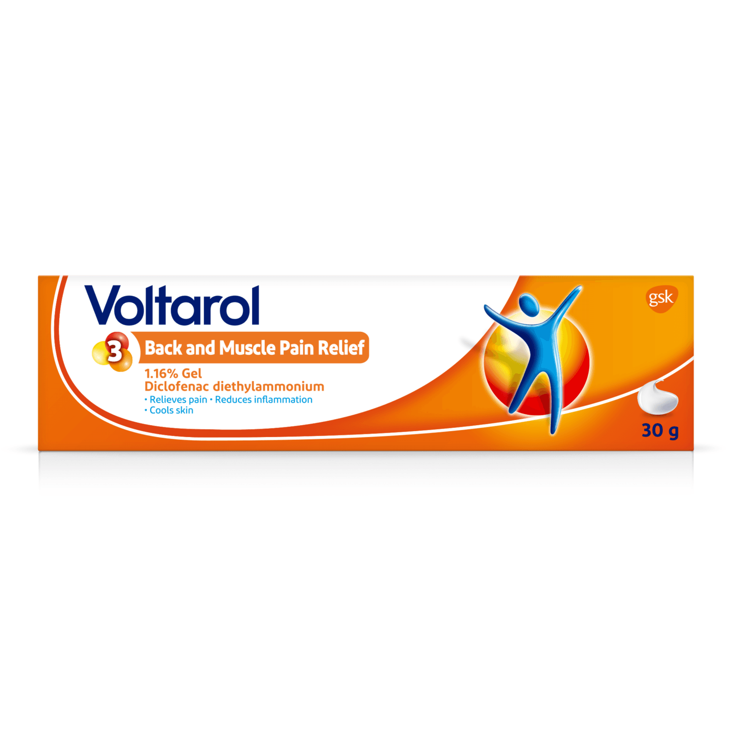 Voltarol Back and Muscle Pain Relief 1.16% Gel (30g)