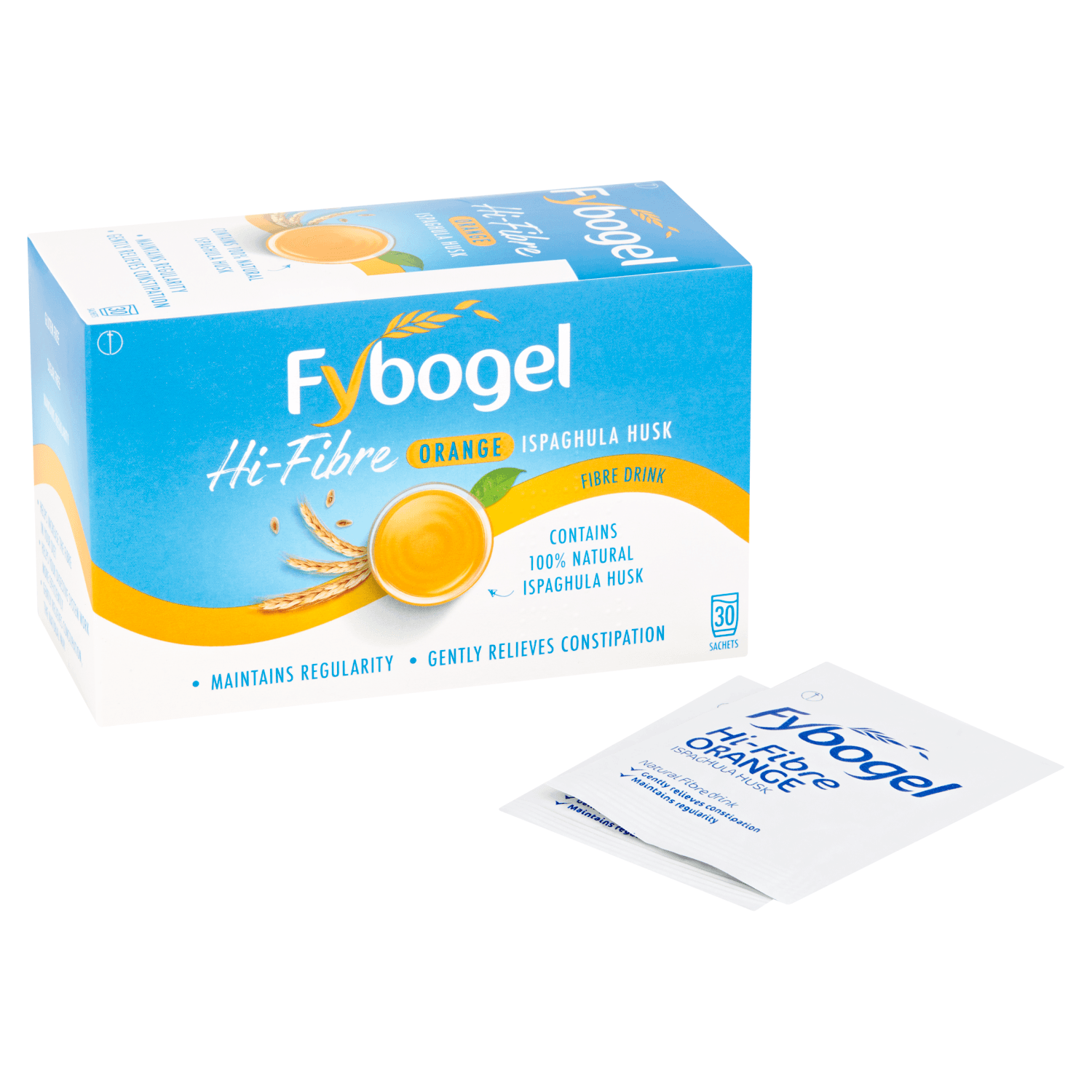 Fybogel Hi-Fibre Orange Ispaghula Husk Fibre Drink (30 Sachets)