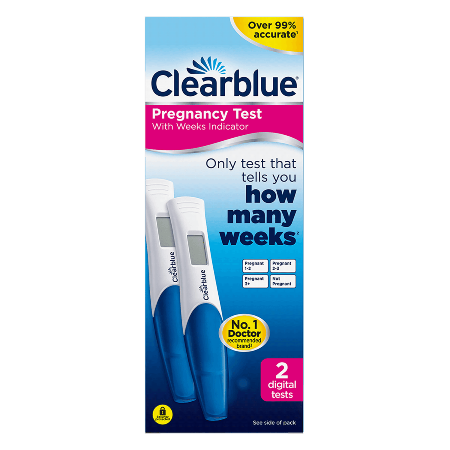 Clearblue Digital Pregnancy Test with Weeks Indicator (2 tests)