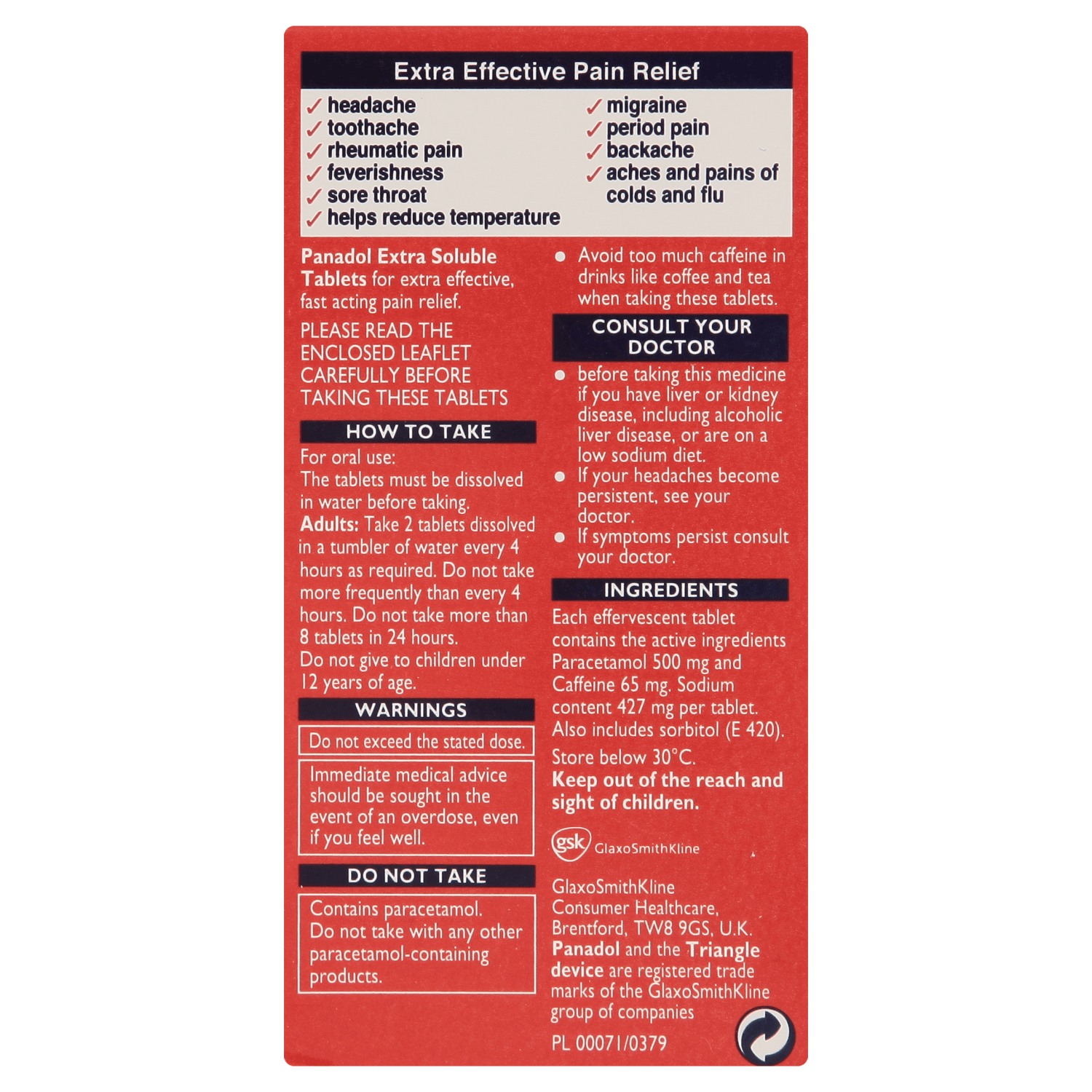 Panadol Extra Soluble (24 Tablets)