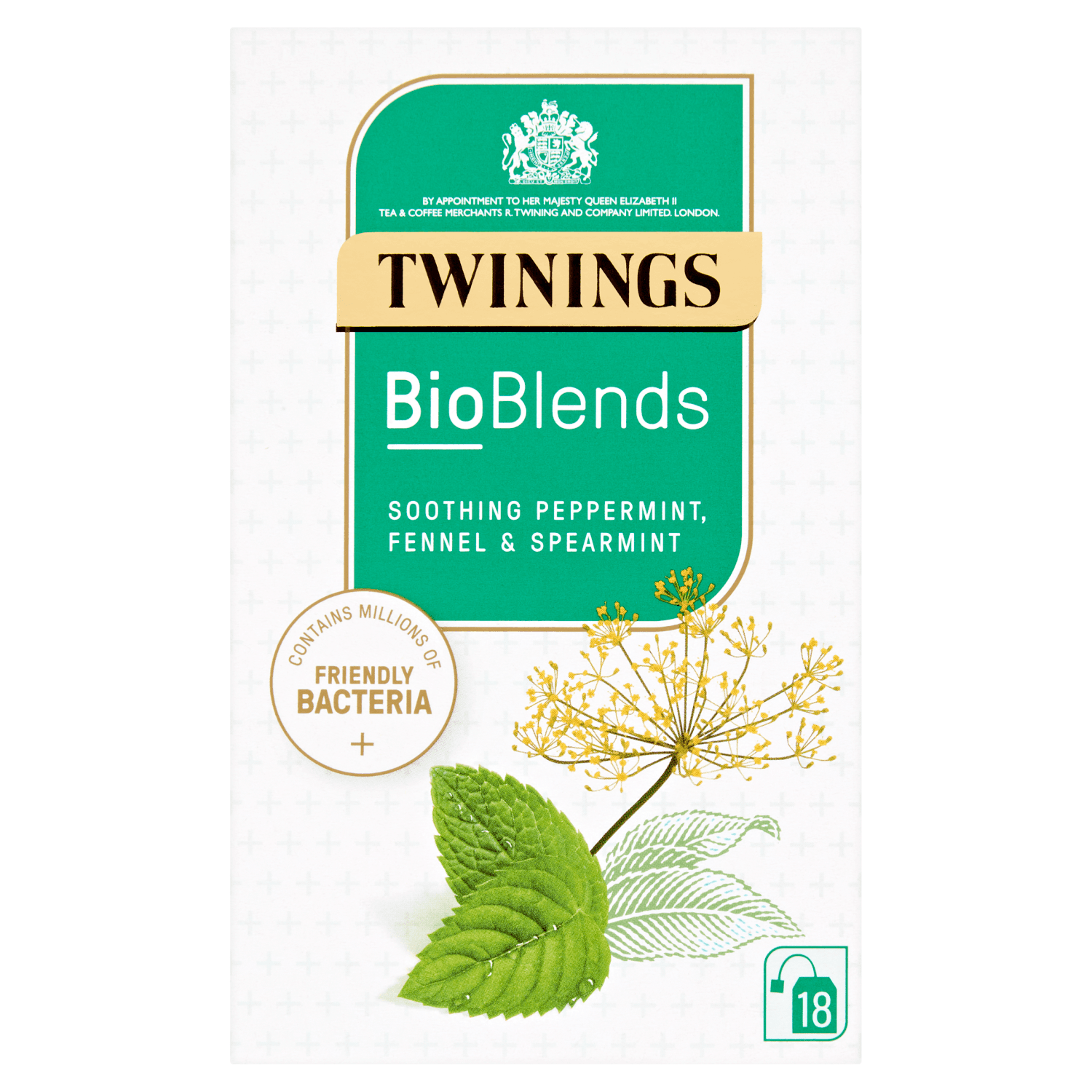 Twinings BioBlends Soothing Peppermint, Fennel & Spearmint (18 Tea Bags - 36g)