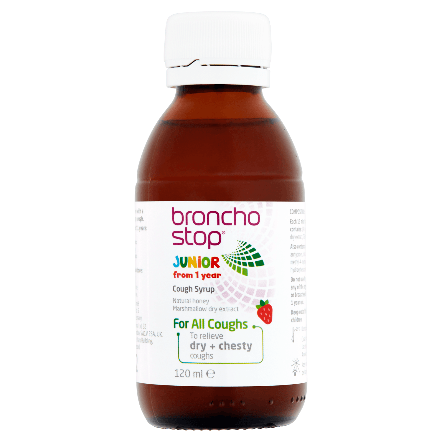 Bronchostop Junior Cough Syrup for children from 1 Year (120ml)