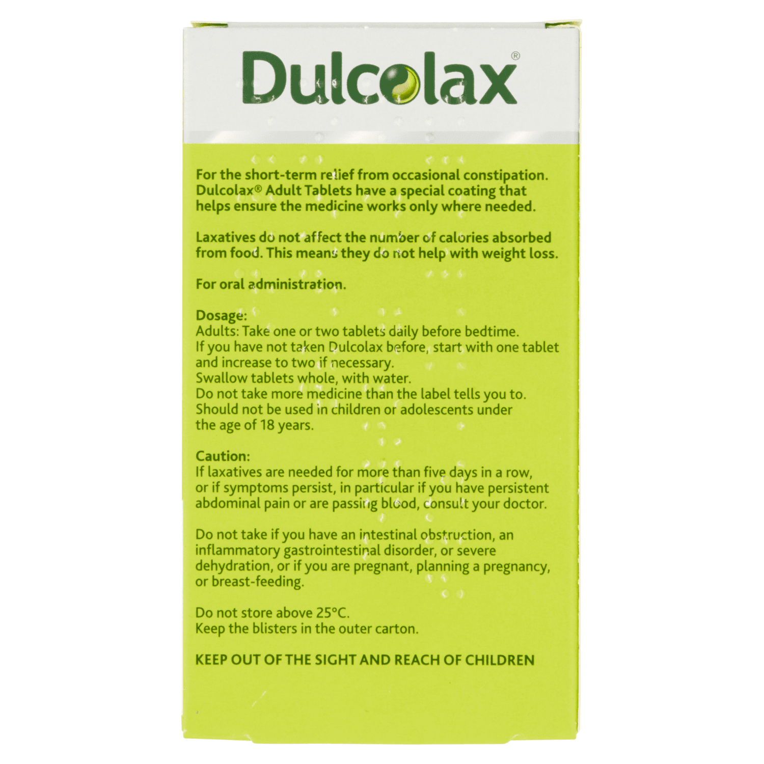 Dulcolax Adult Tablets (20)