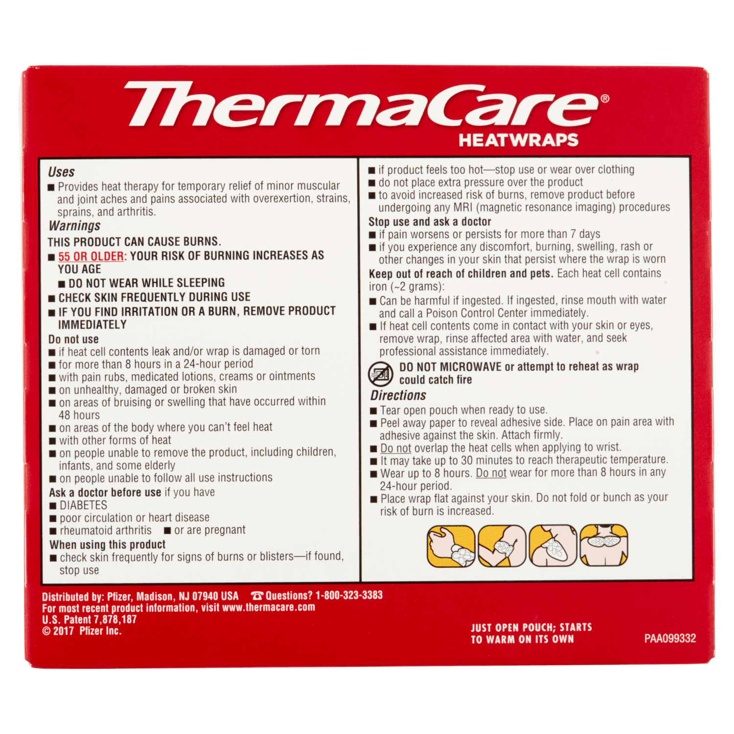 ThermaCare Neck, Wrist & Shoulder Heatwraps (3 count)