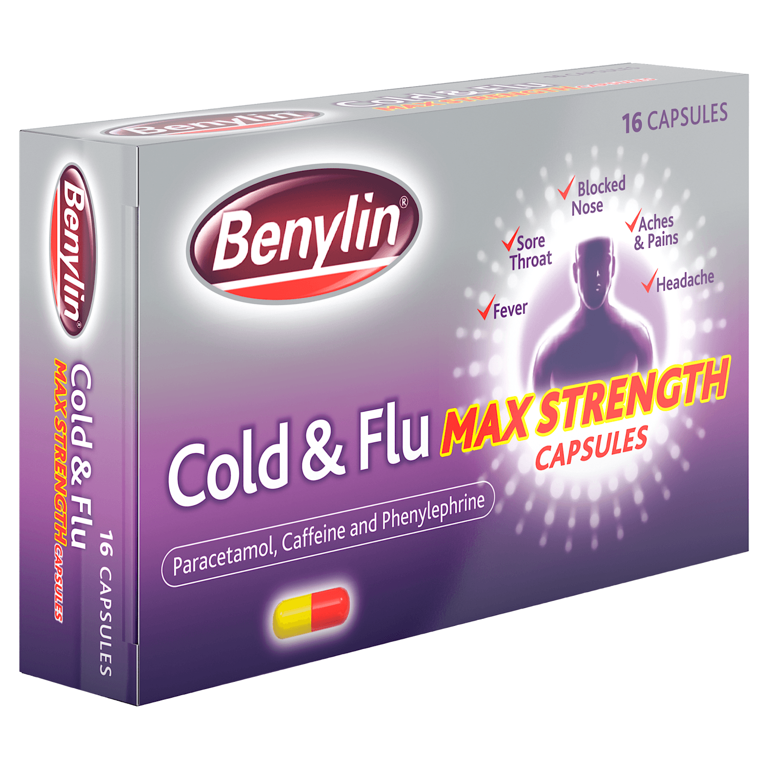 Benylin Cold & Flu Max Strength Capsules (16)