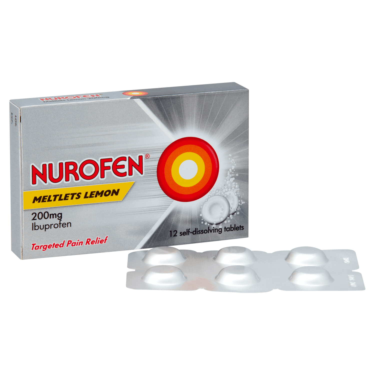 Nurofen Meltlets Lemon 200mg (12 self-dissolving tablets)