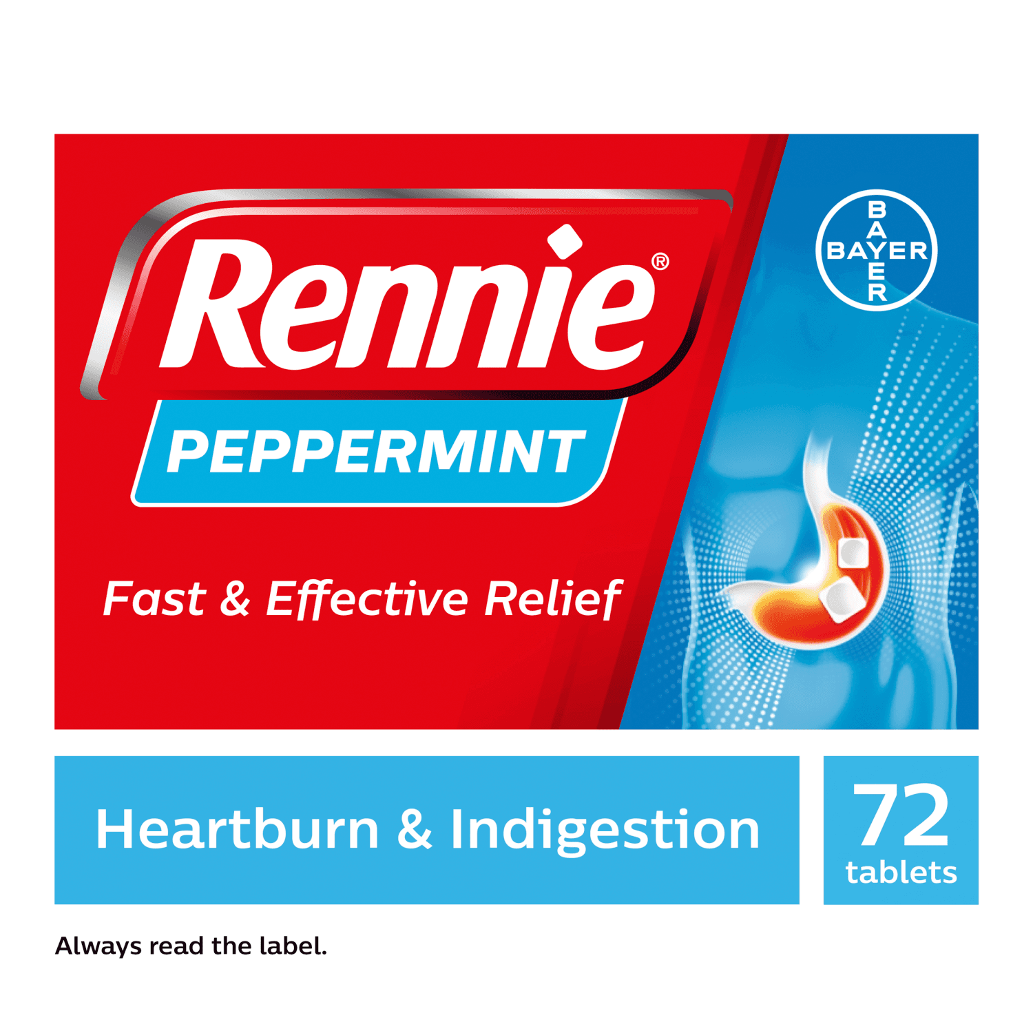 Rennie Peppermint (72 Chewable Tablets)