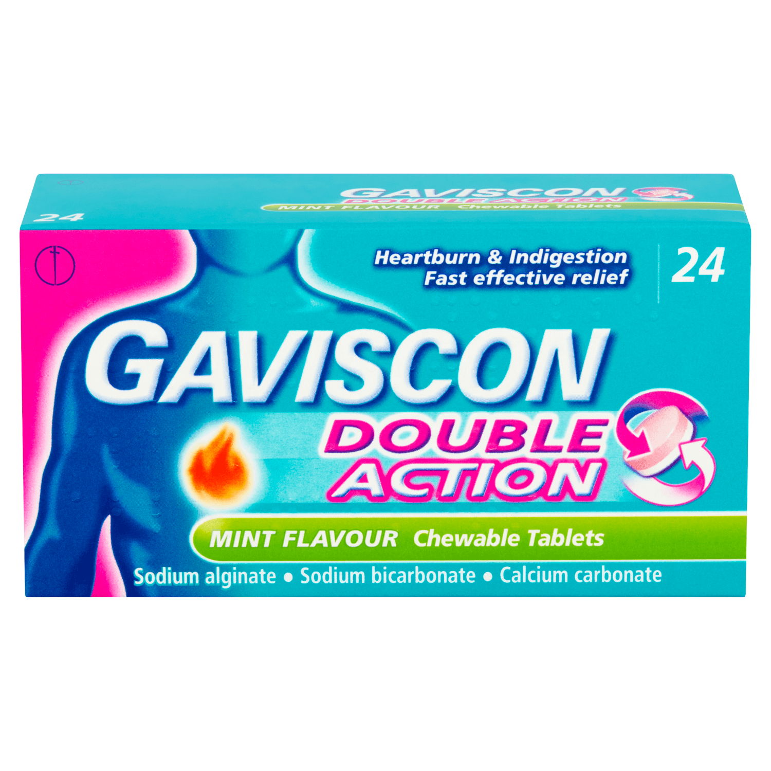 Gaviscon Double Action Mint Flavour (24 Chewable Tablets)