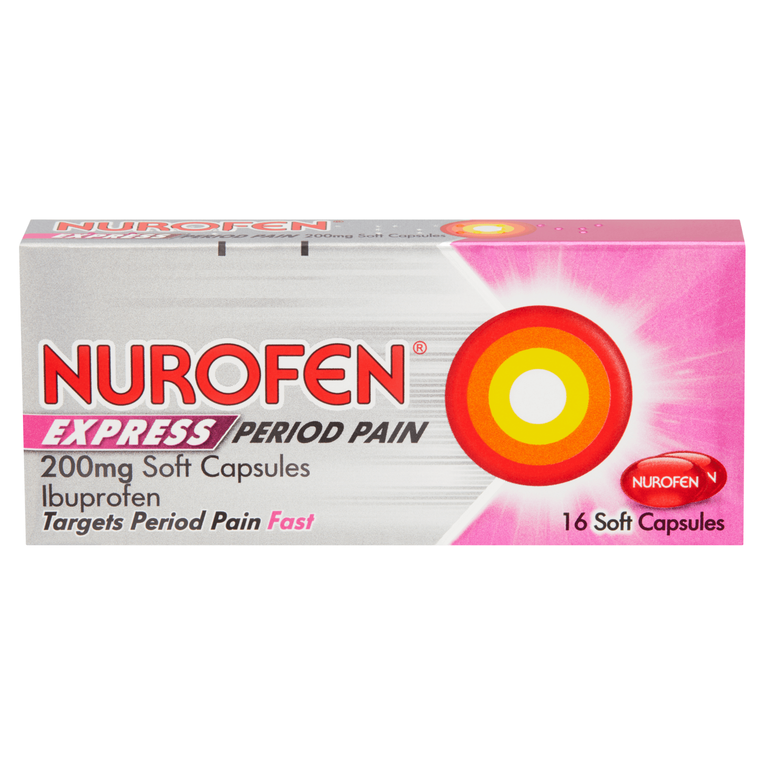 Nurofen Express Period Pain 200mg Soft Capsules (16) 