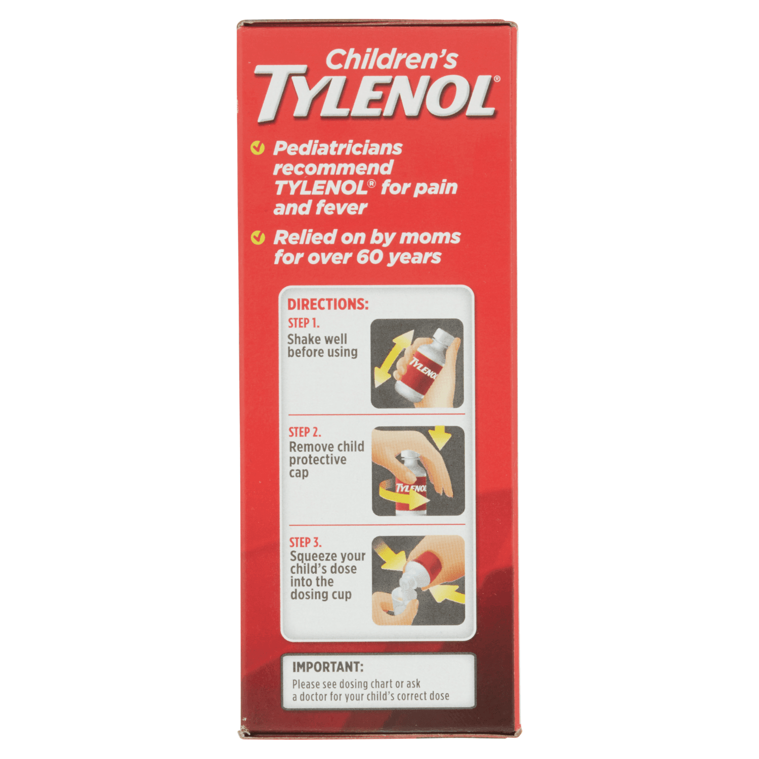 Tylenol Children's Cherry Flavor Acetaminophen Oral Suspension, Ages 2-11 Years, 4 fl oz, (120 ml)