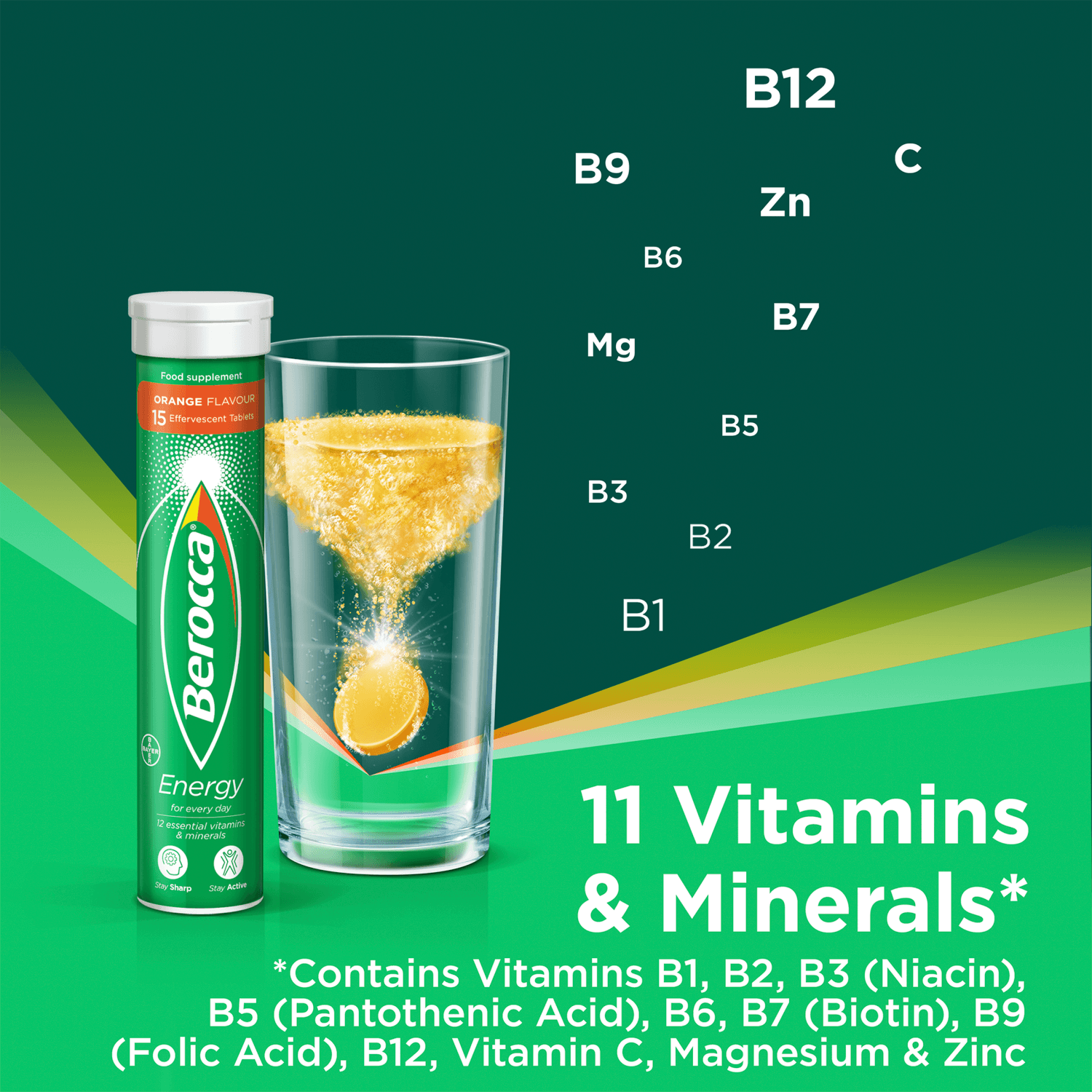 Berocca Orange Energy Vitamin (15 Tablets)