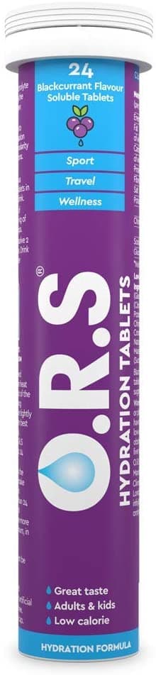 O.R.S Hydration Tablets -  BLACKCURRANT (24 Soluble Tablets)