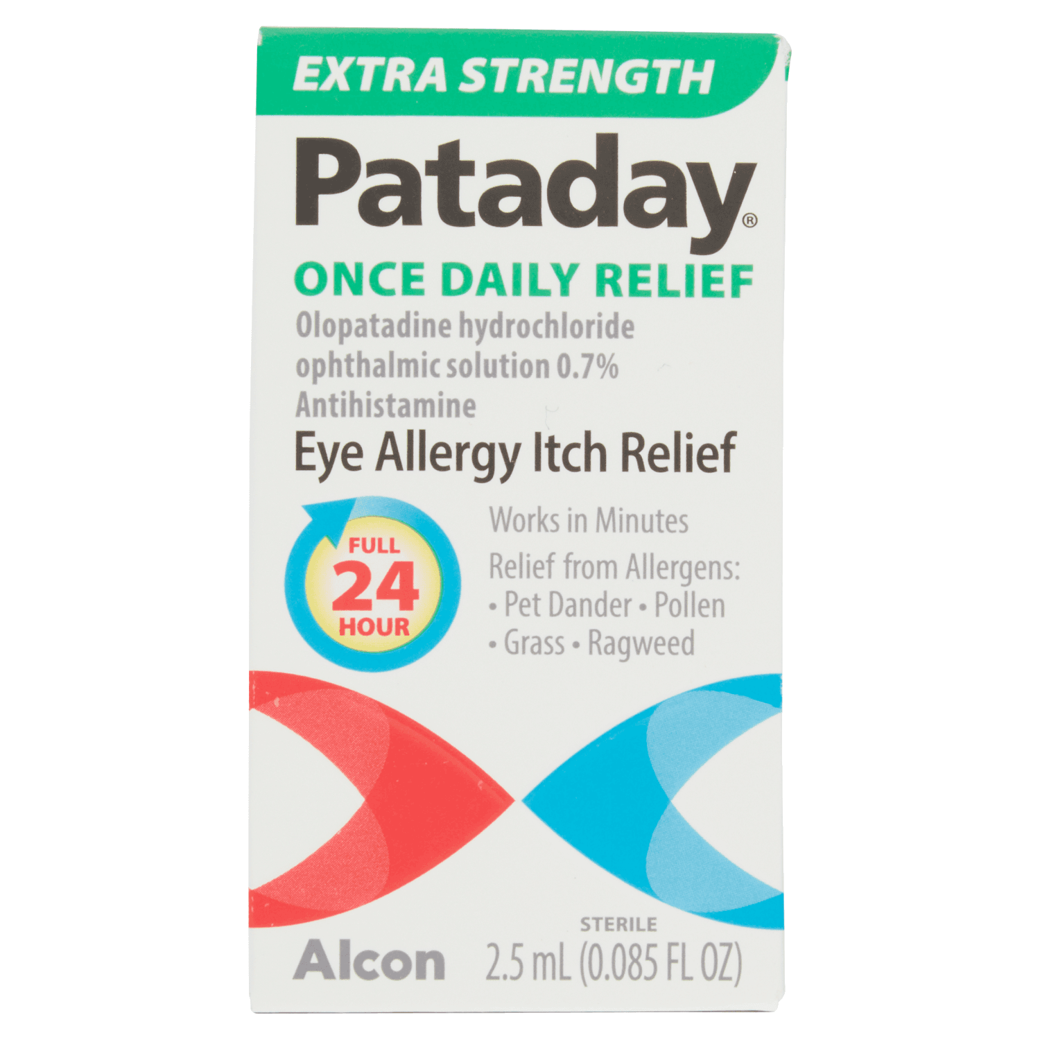 Pataday Extra Strength Once Daily Relief Eye Drops, For Ages 2 and Older 0.085 fl oz (2.5ml)