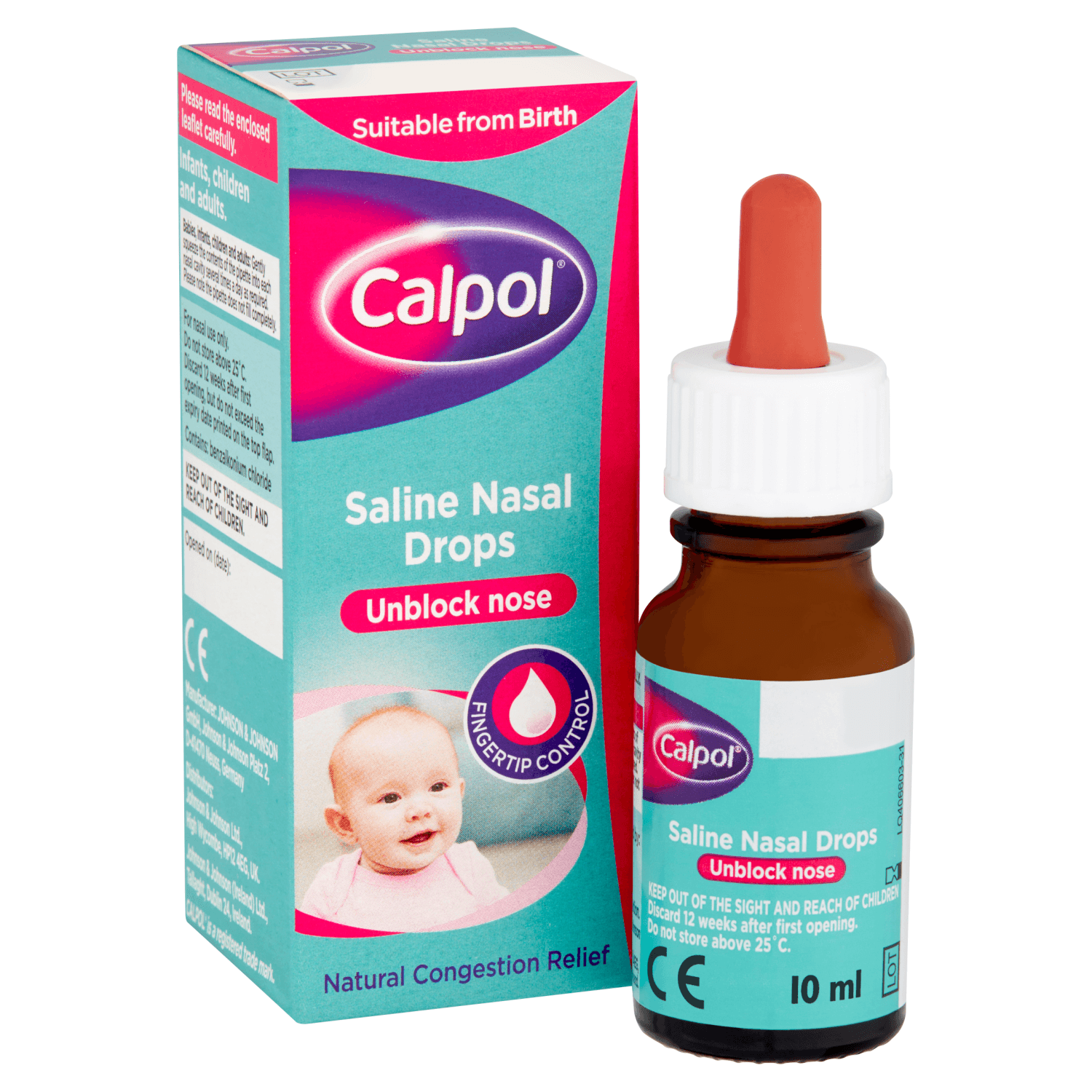 Calpol Soothe & Care Saline Nasal Drops (10ml)