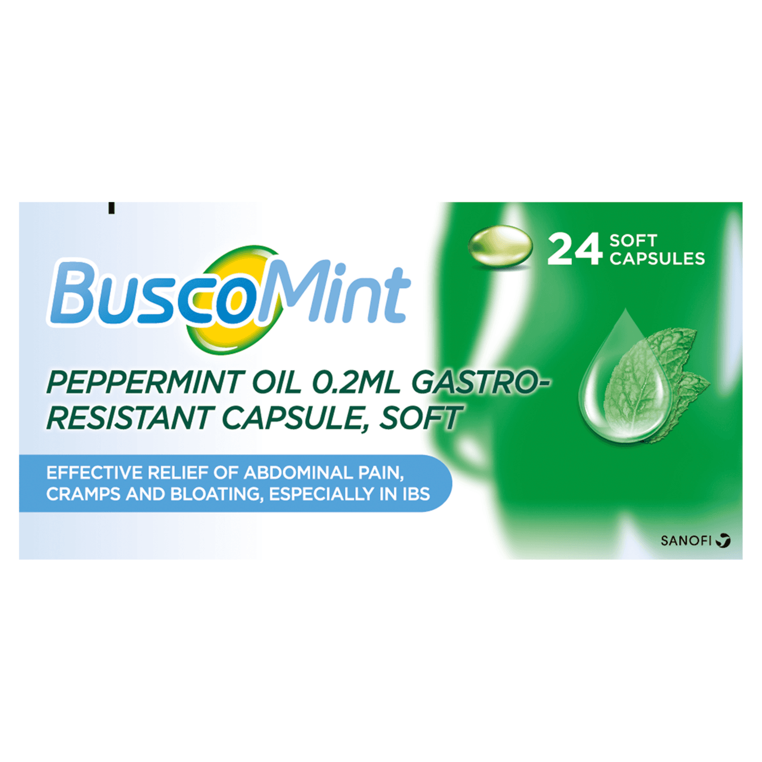 BuscoMint Peppermint Oil 0.2ml Gastro-Resistant Capsules (24)