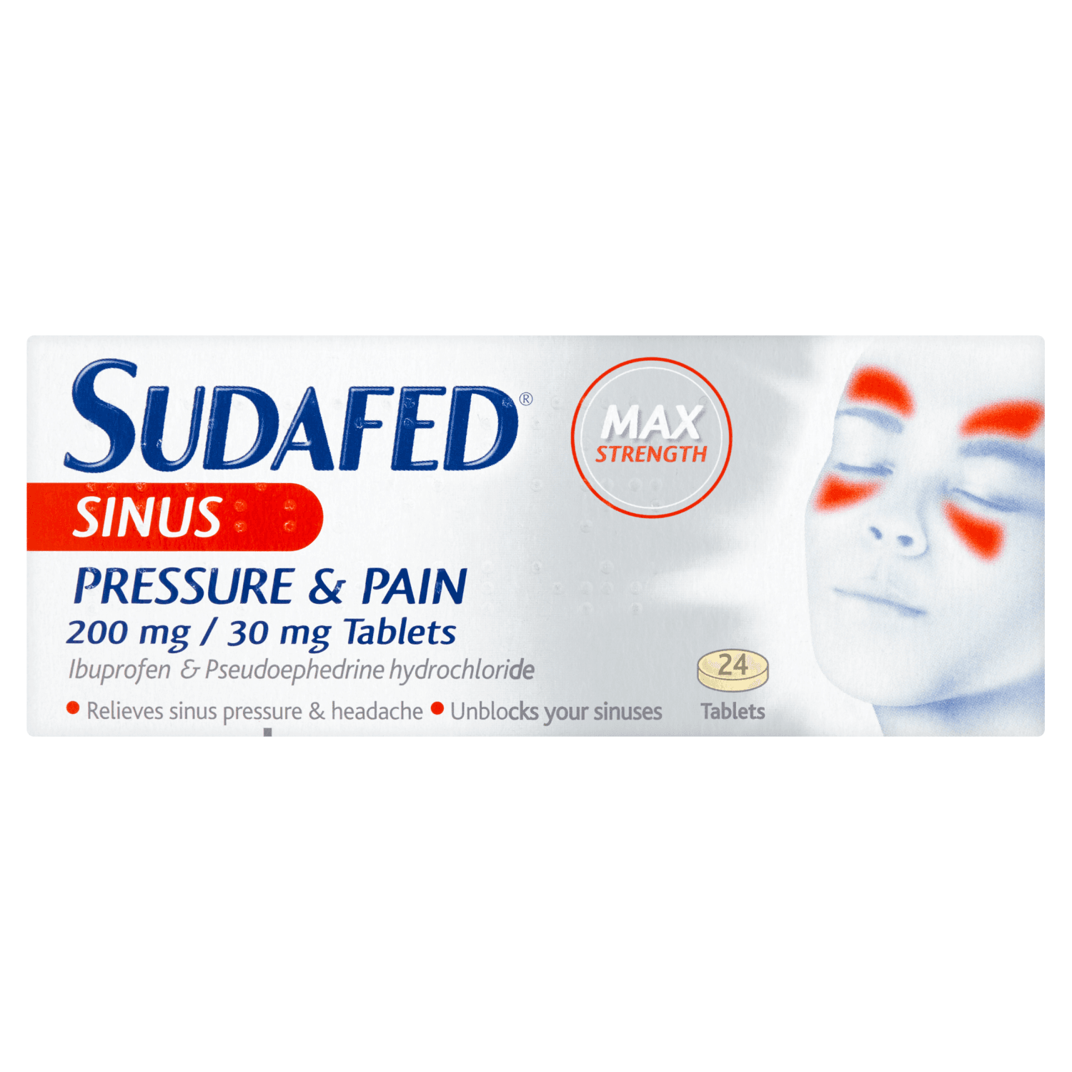 Sudafed Sinus Pressure and Pain (24 Tablets)