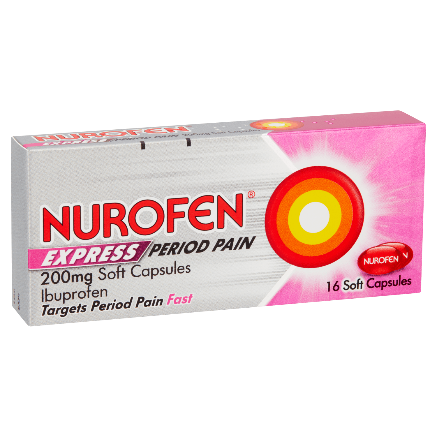 Nurofen Express Period Pain 200mg Soft Capsules (16) 