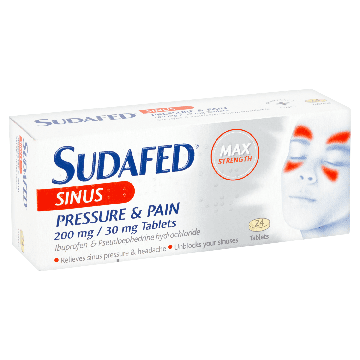 Sudafed Sinus Pressure and Pain (24 Tablets)