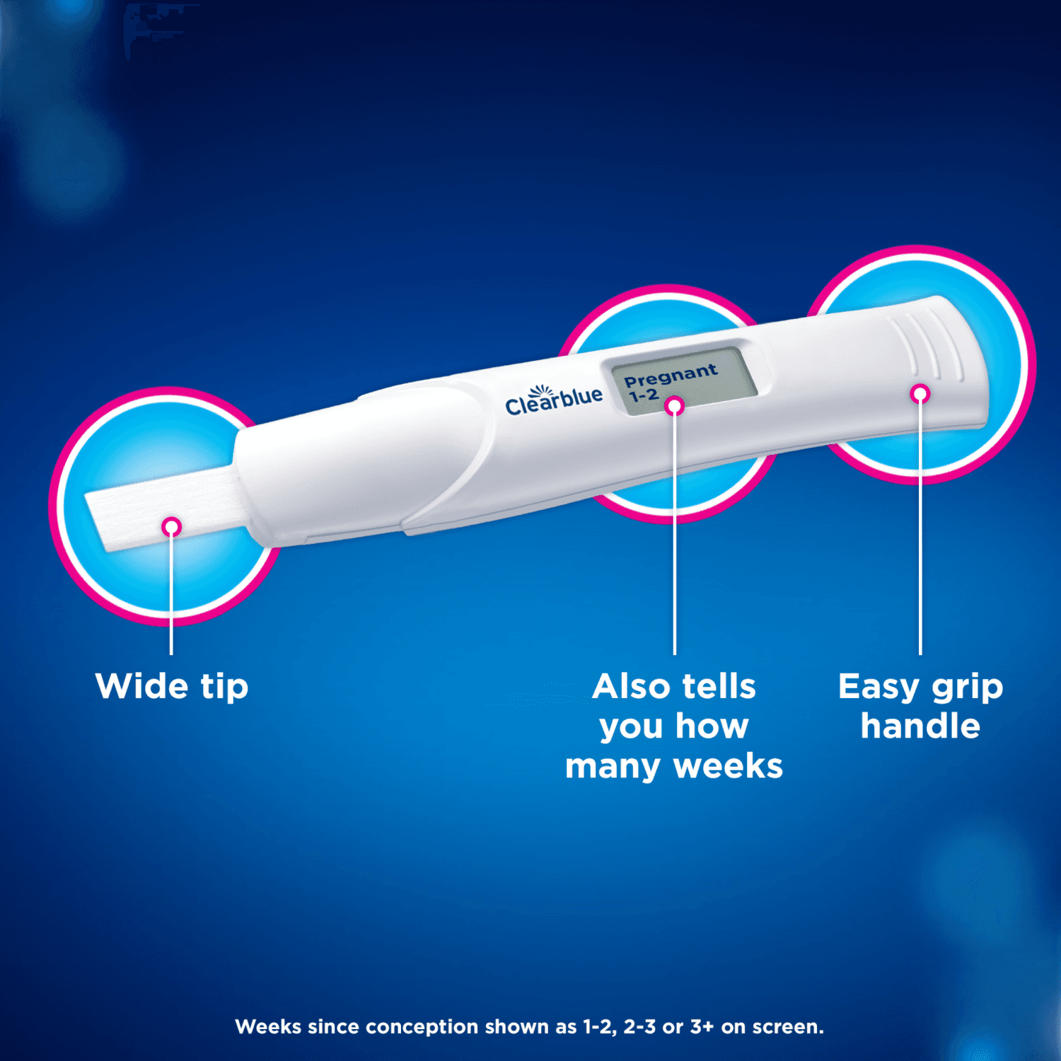 Clearblue Digital Pregnancy Test with Weeks Indicator (2 tests)