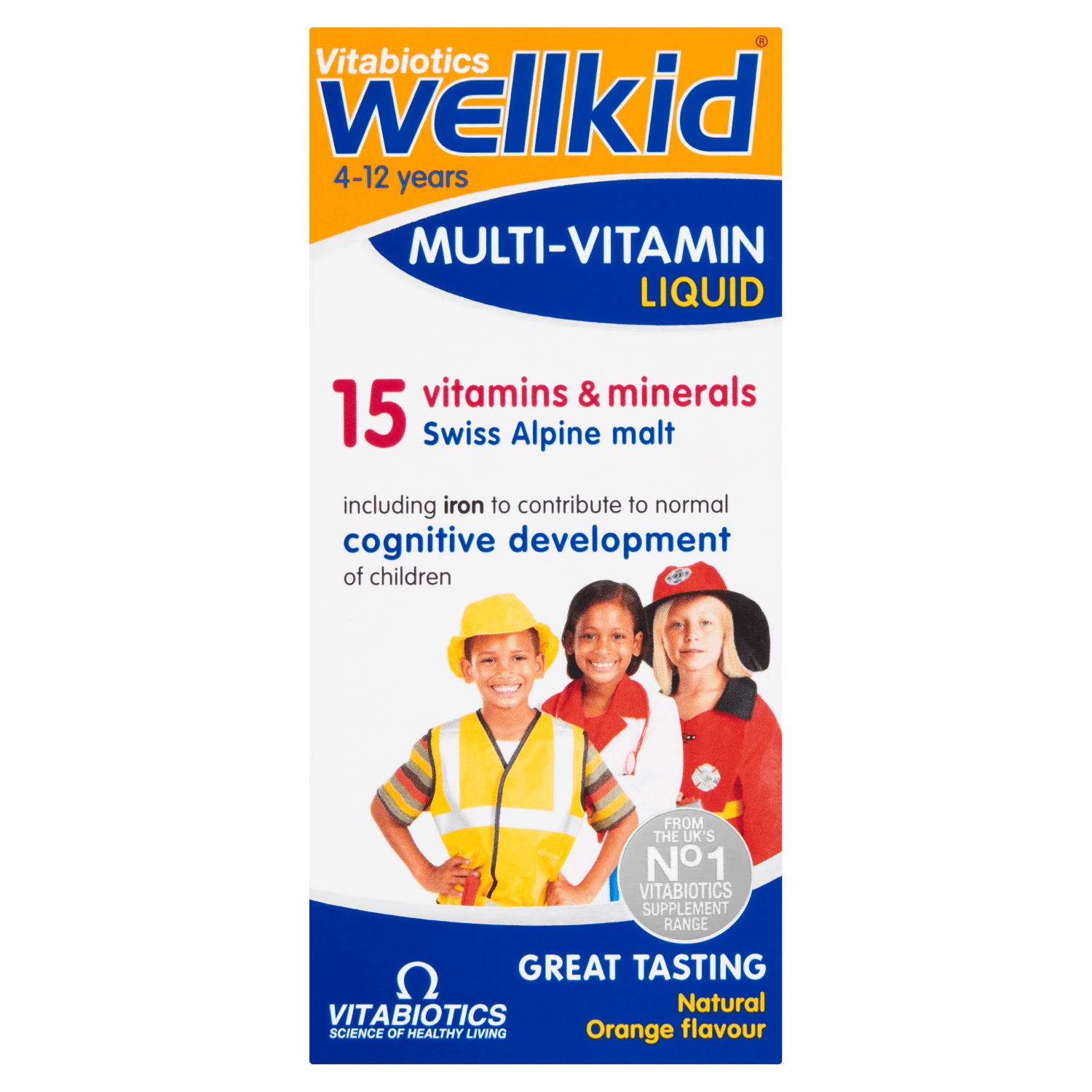 WellKid Multi-Vitamin Liquid Natural Orange Flavour 4-12 Years (150ml)