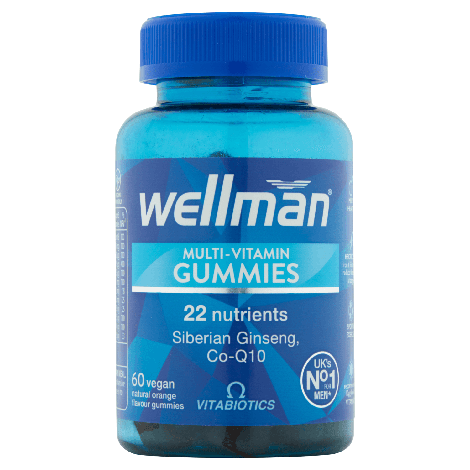 Vitabiotics Wellman Multi-Vitamin Gummies (60 Vegan Orange Gummies)