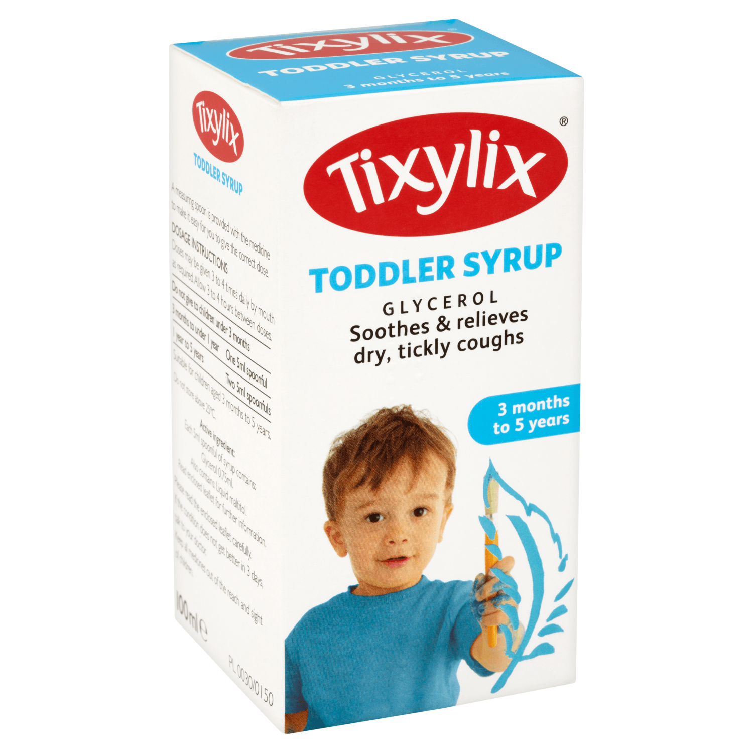 Tixylix Glycerol Toddler Syrup 3 Months to 5 Years (100ml)